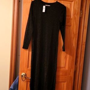 Loft long sleeve maxi dress size S
